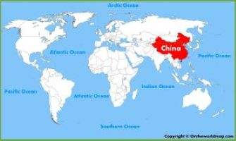 carte situation Chine