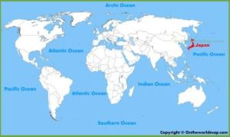 carte situation Japon